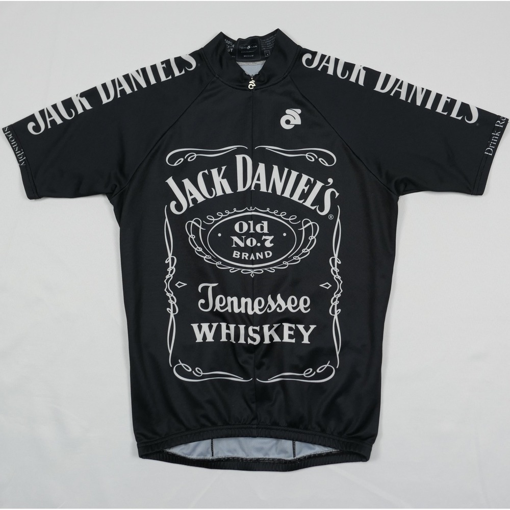 Champion System Jack Daniels Tennessee Whiskey Cycling Jersey Mens M ~ 1/2 Zip